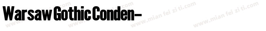 Warsaw Gothic Conden字体转换